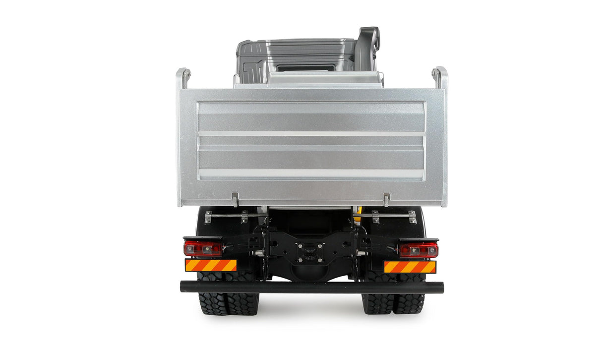 Amewi Mercedes-Benz Arocs Volquete 4x4 1:14 RTR Antracita Incluye Mando a Distancia, batería, Cable de Carga
