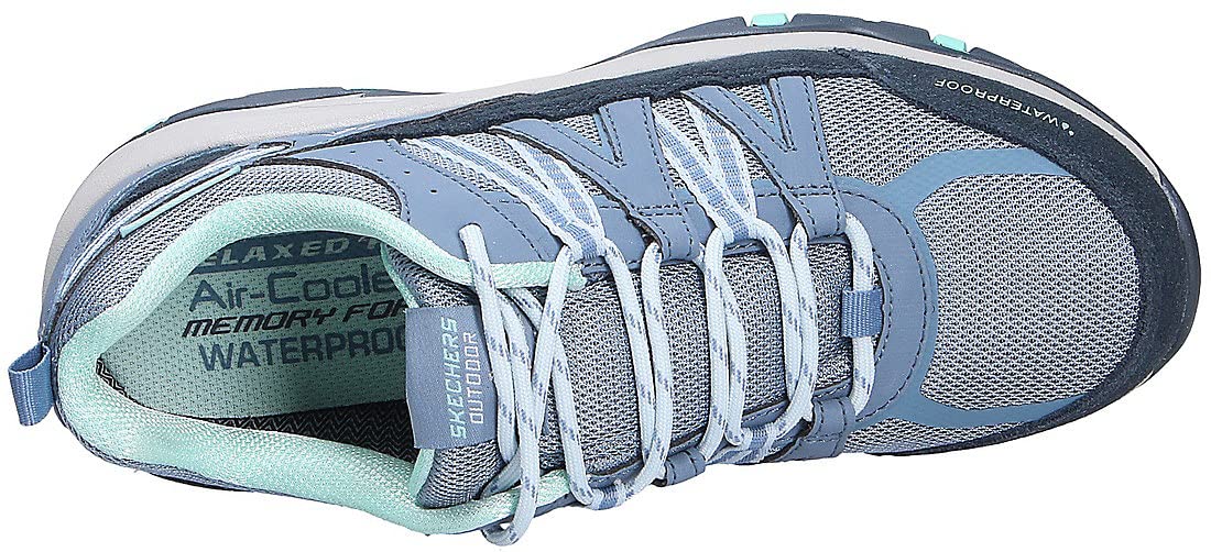 Skechers Lookout Point, Punto de Mirador Trego Mujer, Slate Leather/Mesh/Trim, 40 EU