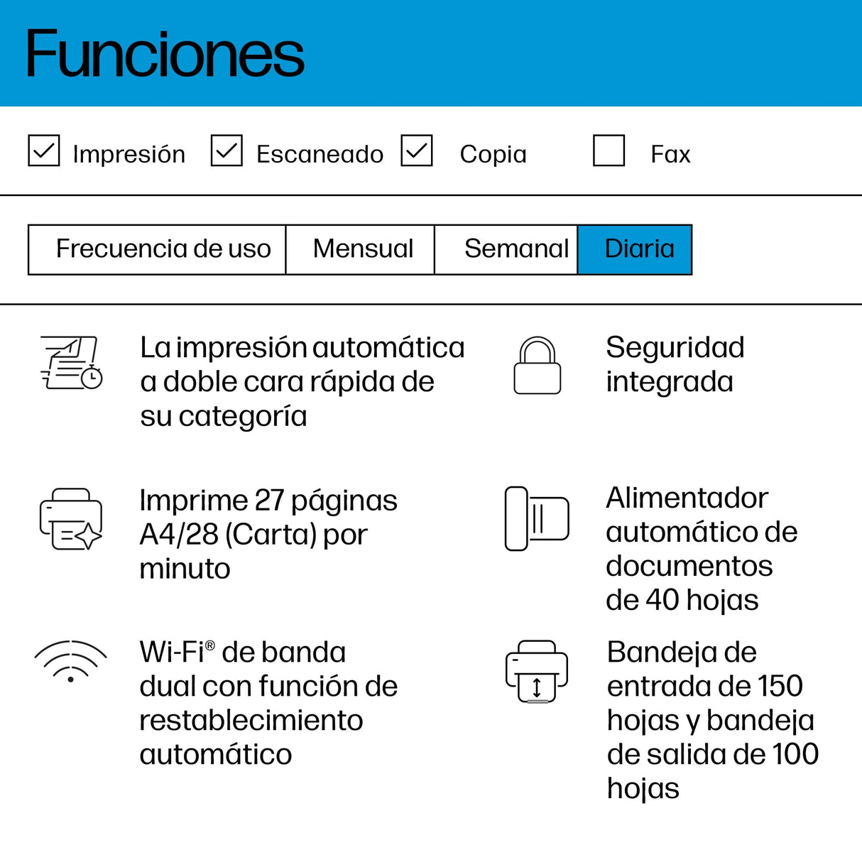 HP LaserJet M235sdw 8J9K7F, Impresora Láser A4 Multifunción Monocromo a doble cara automática, Escaner, Copiadora (29 ppm, Wi-Fi, Ethernet, Procesador 500MHz, Memoria 64MB, HP Smart App) Blanca y Gris