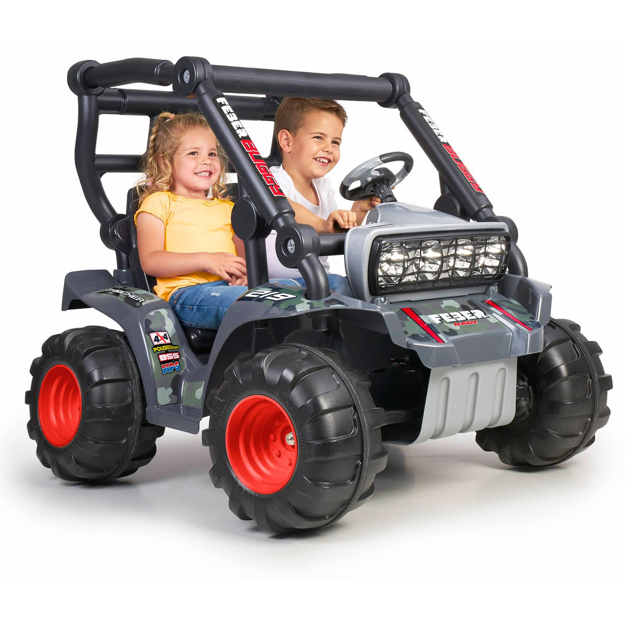 FEBER Buggy - Coche eléctrico de 2 plazas para niños y niñas de 3 años en adelante, 12V (Famosa 800012472)