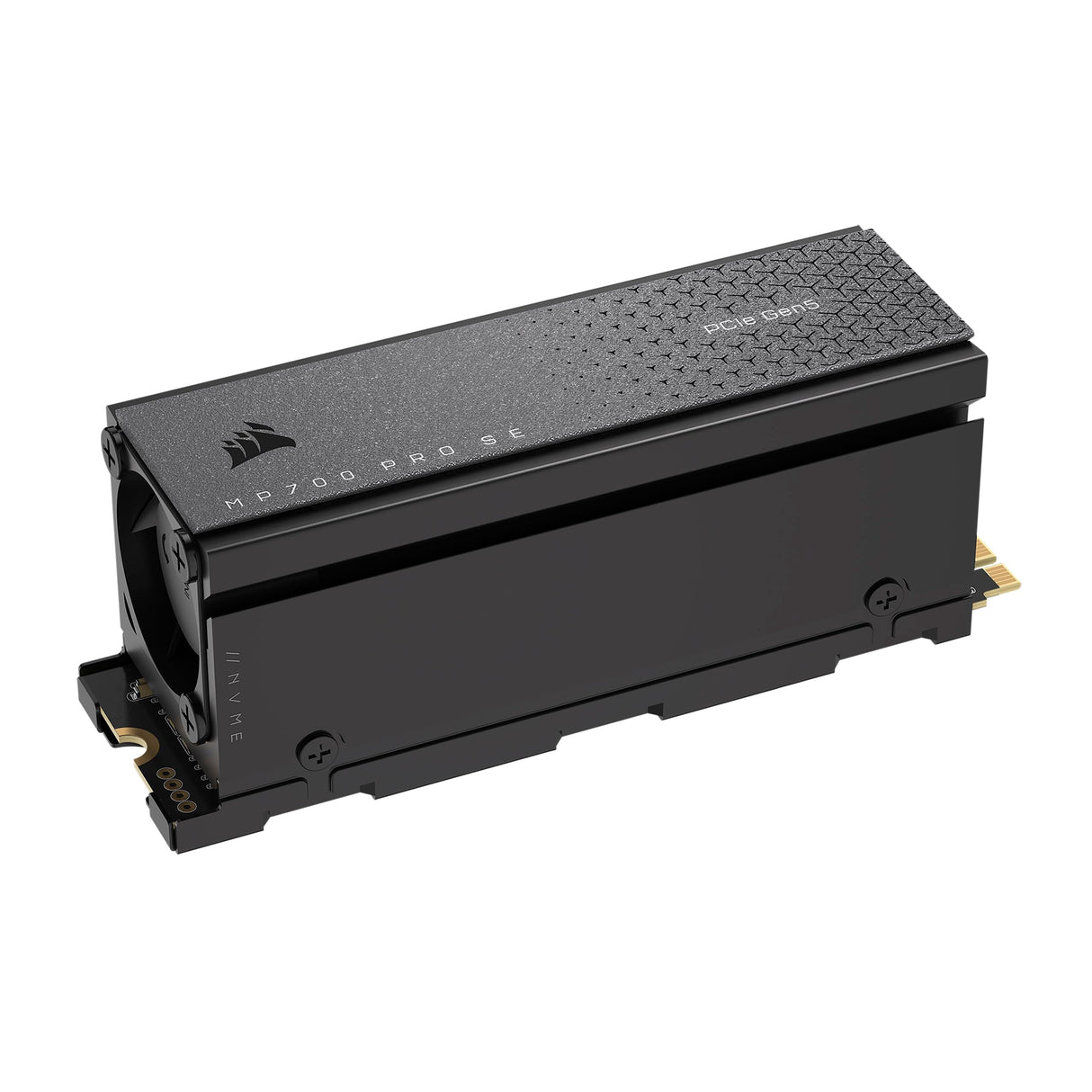Corsair MP700 Pro SE con Refrigerador de Aire 4 TB PCIe 5.0 x4 NVMe 2.0 M.2 SSD – M.2 2280 – hasta 14.000 MB/s de Lectura Secuencial – 3D TLC NAND de Alta Densidad – Negro
