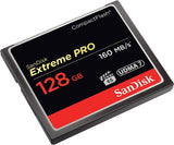 SanDisk Extreme Pro 128 GB 160 MB/s CompactFlash Memory Card - Black/Gold/Red, SDCFXPS-128G-X46
