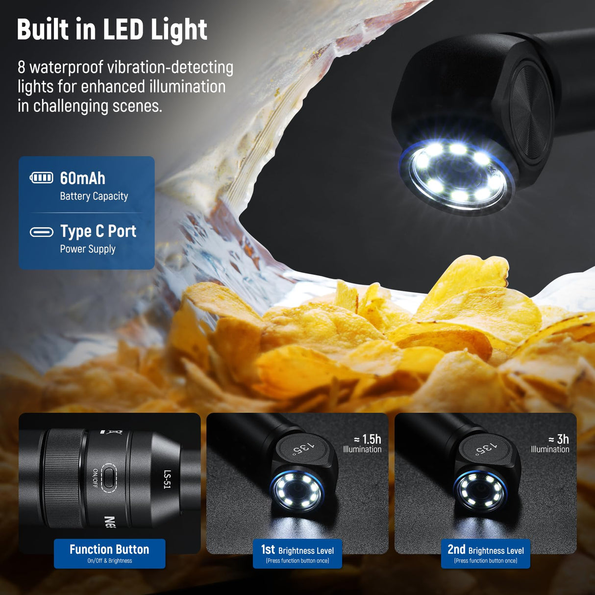 NEEWER Lente de sonda Macro 2X de 135° 18 mm con Rosca de 17 mm para grabación de Video de teléfono móvil, para Jaula de teléfono NEEWER/Funda de teléfono con Adaptador de Lente de 17 mm Compatible