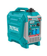 TOTAL - Generador Eléctrico a Gasolina | Insonorizado Inverter 3.3kW | Salidas USB y Toma 250V | Bajo Nivel Sonoro 64dB | Portátil 25kg, Verde, 55l x 55an cm, Plástico