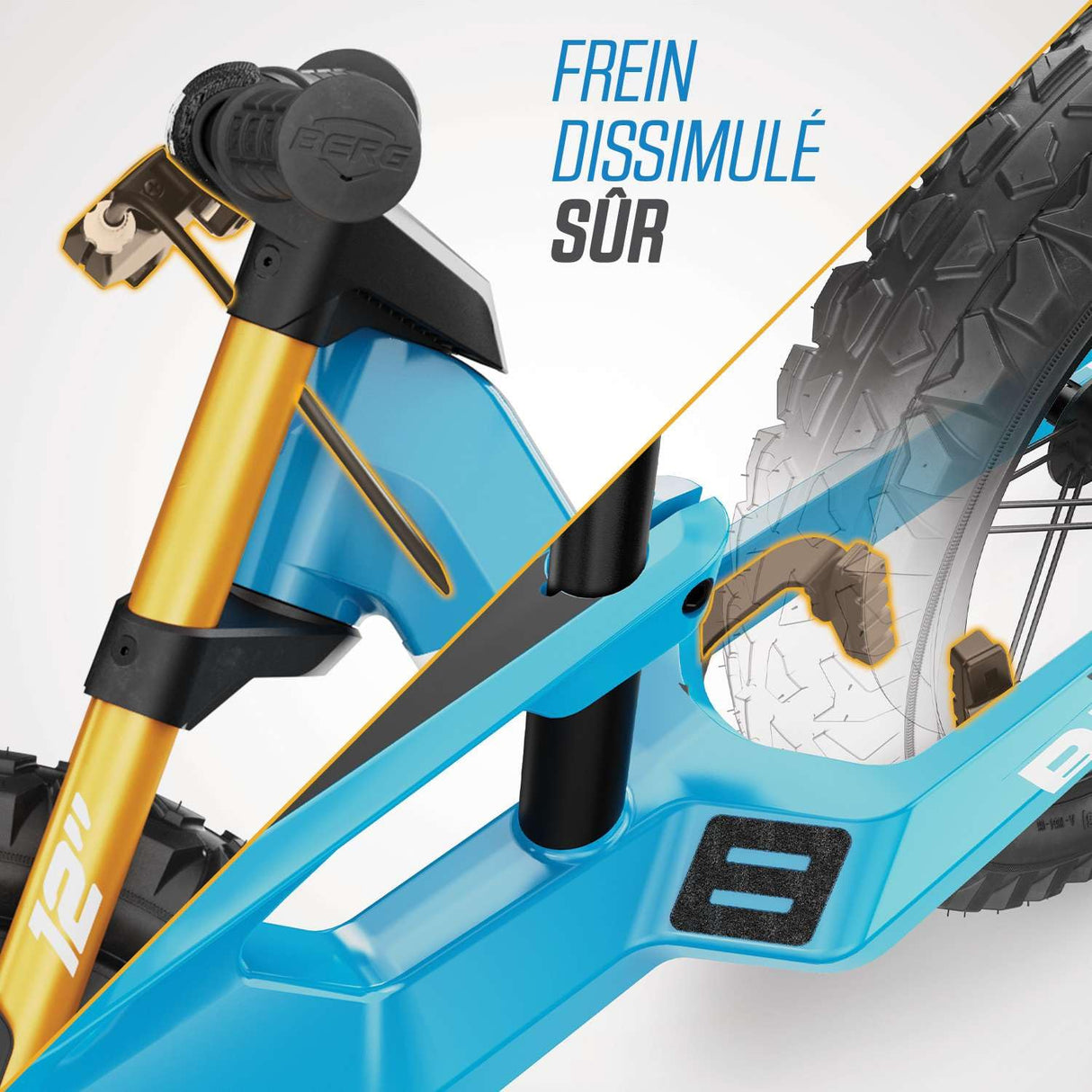 Berg Biky Cross Blue Handbrake Bicicleta Infantil, Unisex Youth, Azul, 12 Pulgadas