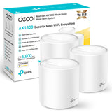 TP-Link Deco X20 (3-Pack) - Sistema WiFi 6 Mesh, AX1800 Doble hasta 540 m2, 2xPuertos Gigabit, MU-MIMO, OFDMA, Seguridad WPA3, Modo Router/Punto Acceso