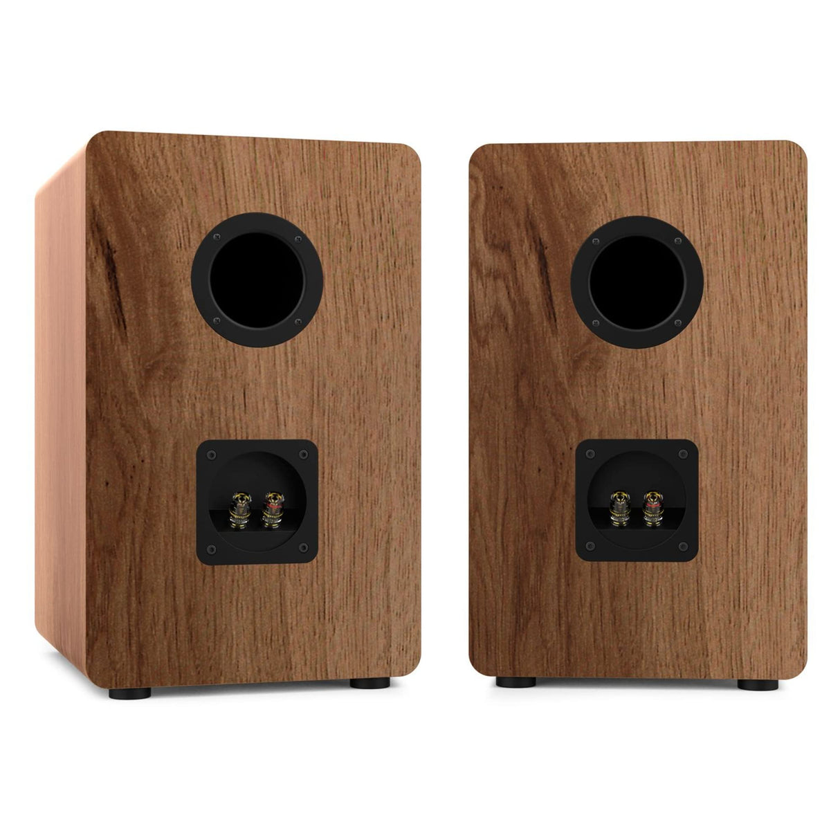 Wiibo Vintage 6 Nogal Altavoces Estantería 3 Vías 100W Pareja