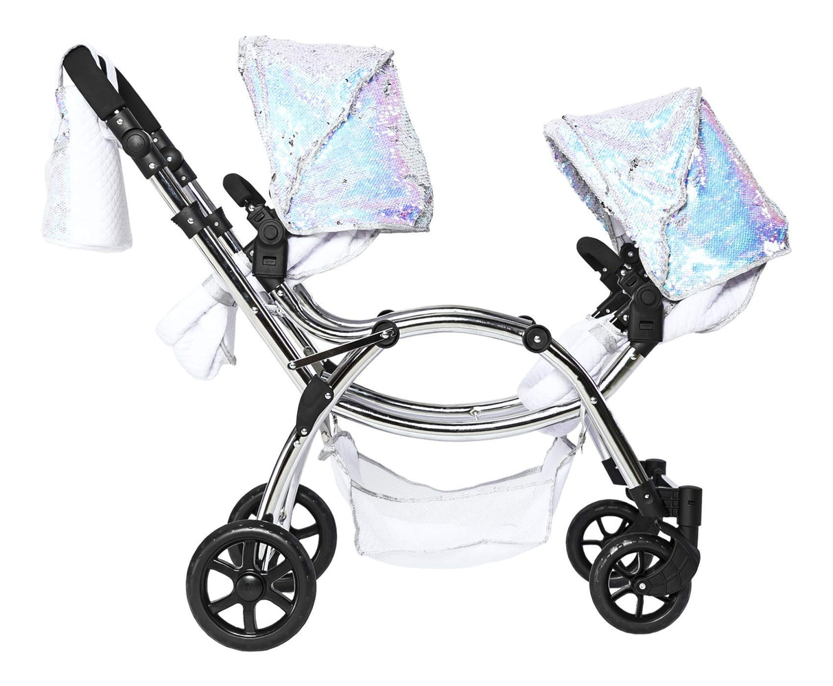 Roma Cochecito Doble para muñecas gemelas Amy Childs Polly Sparkle 2 en 1 y capazo - Sirena (3-16 años)
