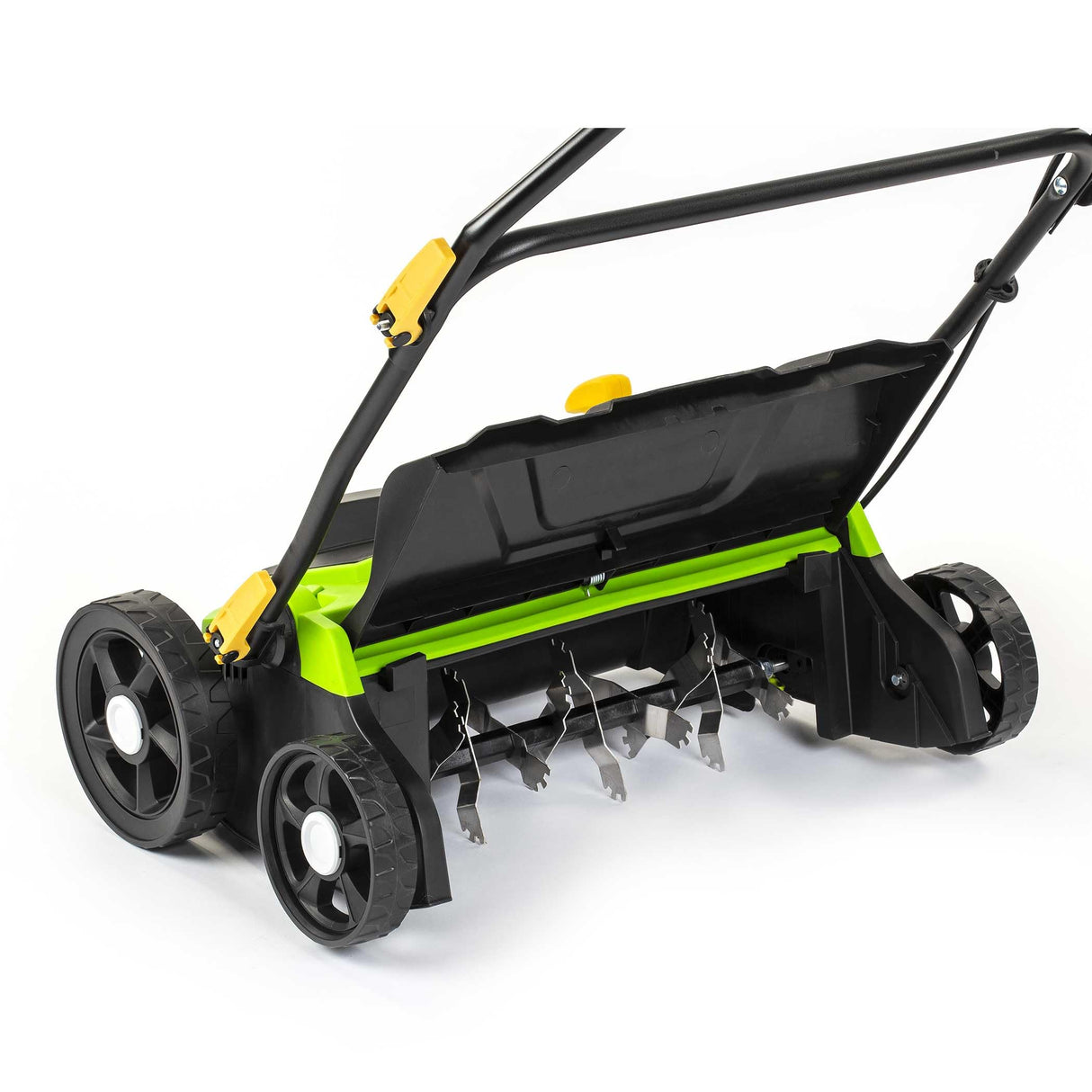 Escarificador y rastrillo eléctrico 2 en 1, 1300 W, Ancho de Corte de 320 mm, depósito de 40 L, Mango Ajustable, Profundidad de Corte de -12 a +10 mm, 2 Cilindros Intercambiables