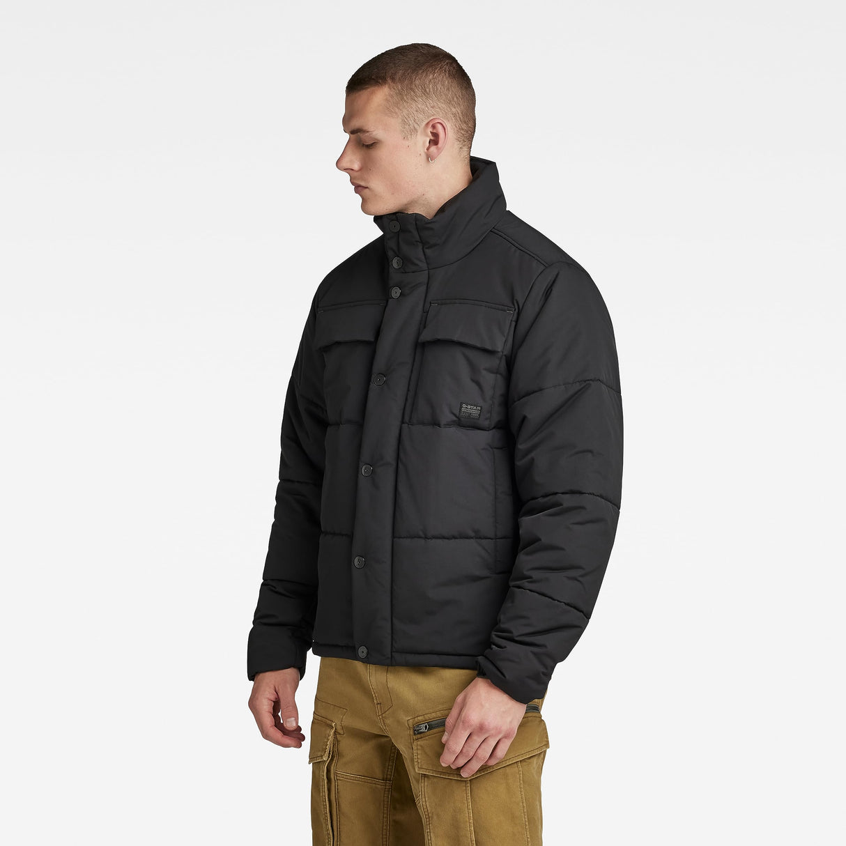 G-Star Para Hombre Chaqueta Foundation Padded, Negro (dk black D22886-D419-6484), L