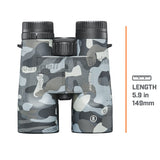 Bushnell Prismáticos Impermeables IPX7 Multiusos 10x42 con Lentes Totalmente revestidas y Armadura de Goma Duradera en Camuflaje Negro BBC1042W
