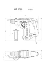 Metabo KHE 3250 - Martillo SDS Plus 800W 3 Funciones Perforar Cincelar Profesional Potente y Preciso
