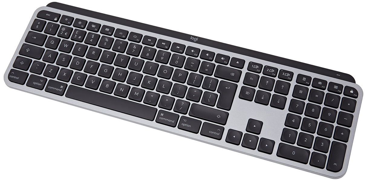 Logitech MX Keys for Mac - Teclado inalámbrico avanzado, QWERTY Inglés Reino Unido - Gris