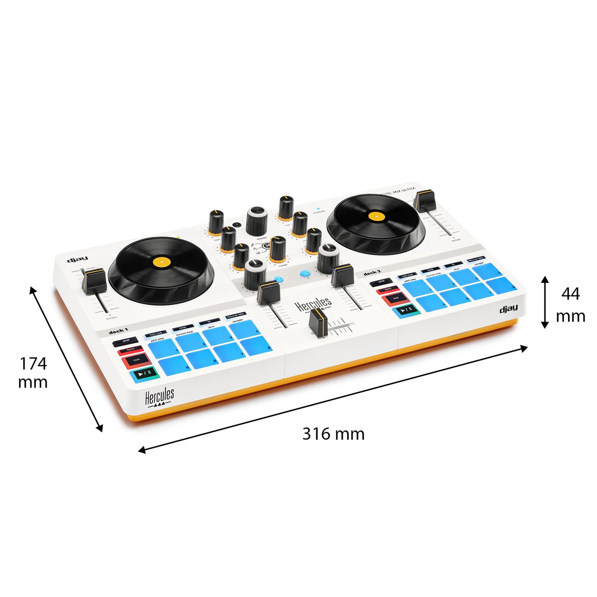 Hercules DJControl Mix Ultra: Controlador de DJ móvil para smartphones (iOS/Android)