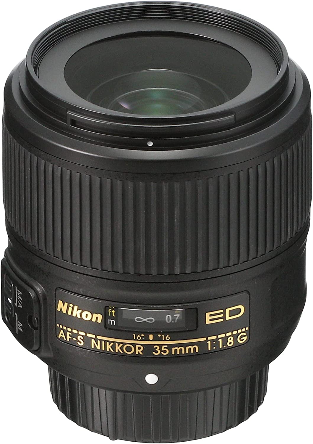 Nikon Nikkor AF-S ED 35 mm f:1.8G - Objetivo para Nikon (Distancia Focal Fija 35 mm, Apertura f/1.8-16, diámetro: 58 mm), Negro