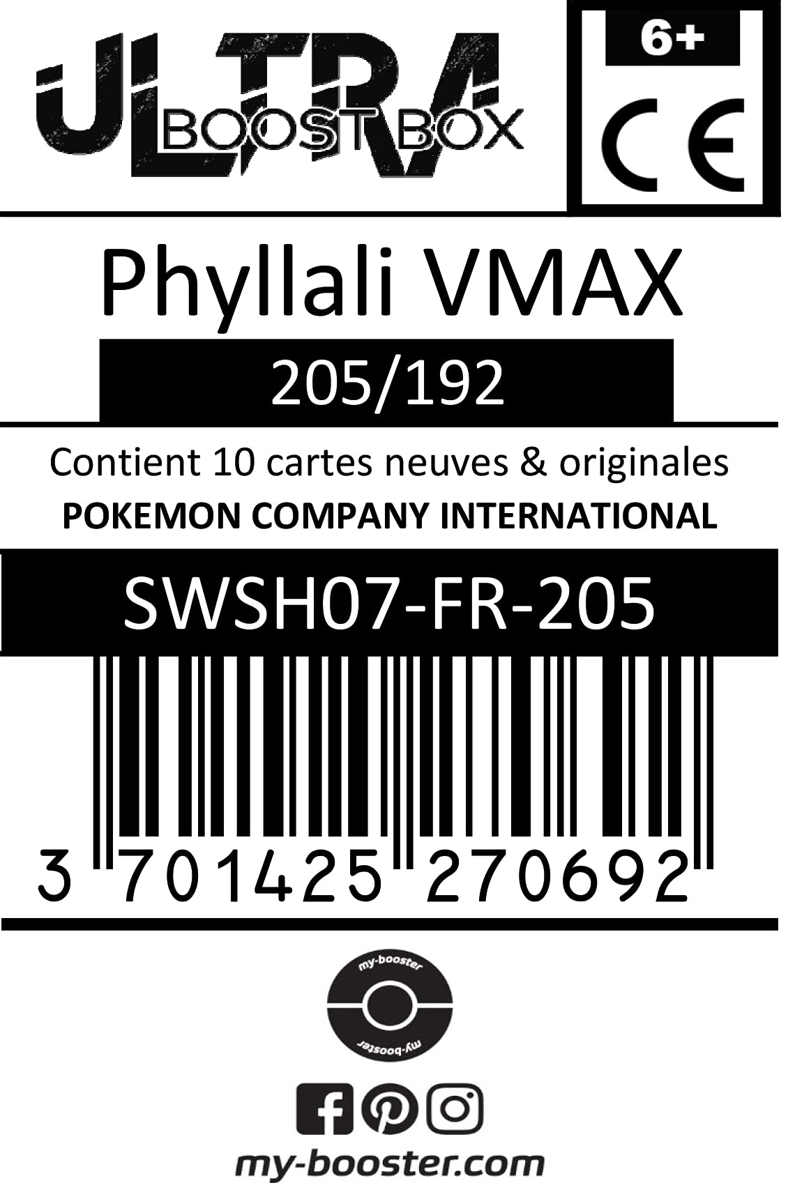 my-booster-SWSH07-FR-205 Cartas Pokémon (SWSH07-FR-205)