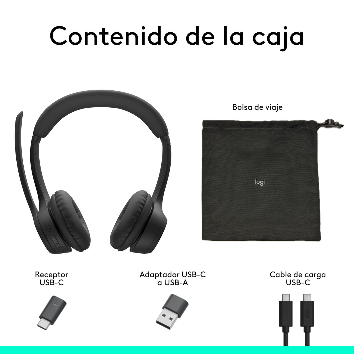 Logitech Zone 305 for Business, auriculares inalámbricos Bluetooth con micrófono, para Microsoft Teams, compatible con Windows, Mac, Chrome, Linux, iOS, iPadOS, Android - Negro