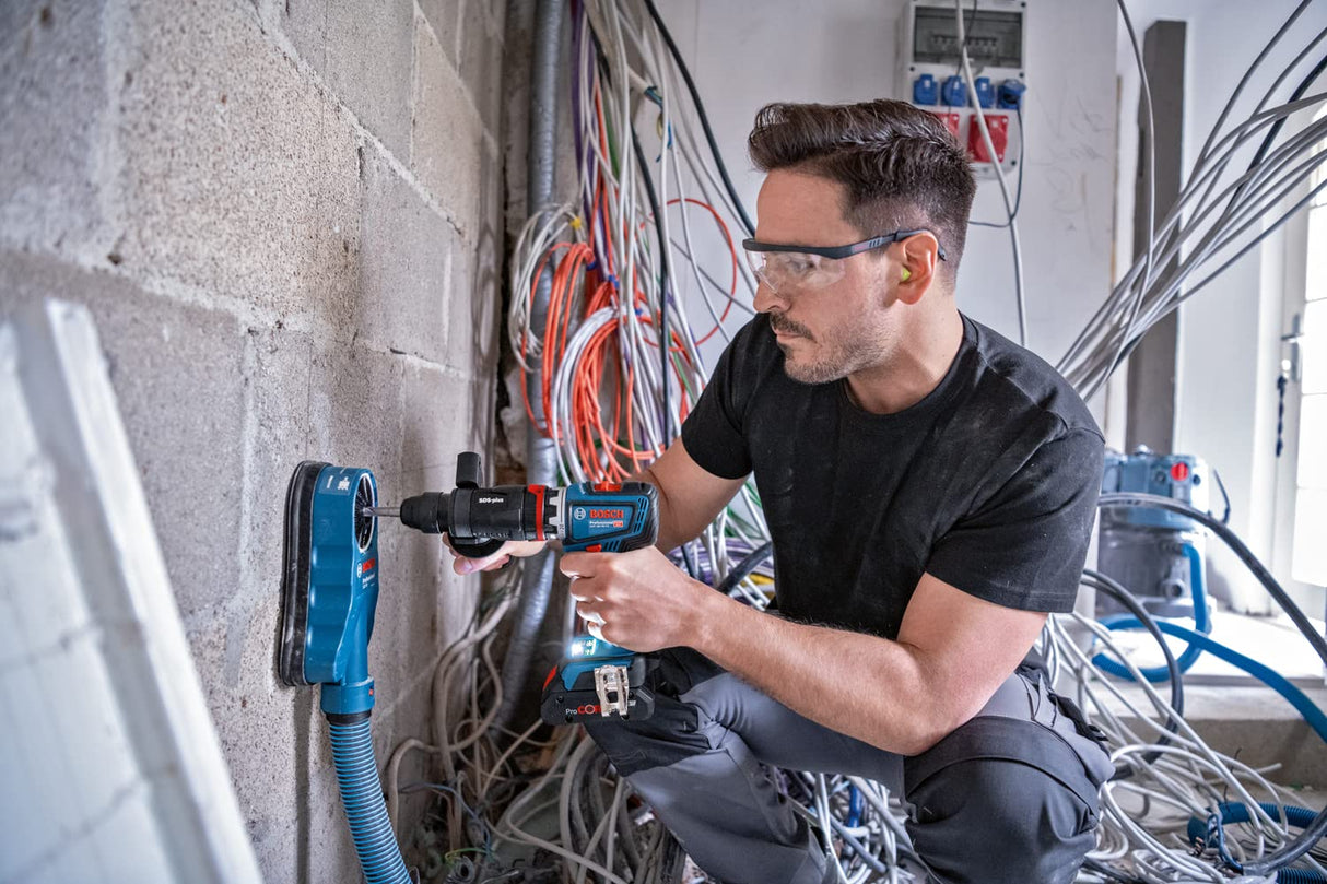 Bosch Professional 18V System GSR 18V-90 FC - Atornillador a batería (Brushless, 64 Nm, 3 cabezales FlexiClick, 2 baterías x 5.0 Ah, en L-BOXX)
