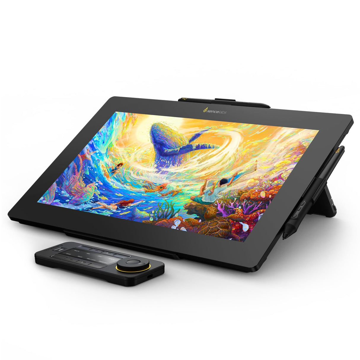 Xencelabs Pen Display 16 Bundle 4K OLED Tableta Gráfica Profesional con Pantalla de 16" con Quick Keys Monitor de Dibujo y 2 Plumas sin Batería para Windows-Arm/Windows/Mac/Linux