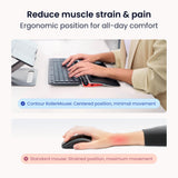 Contour Ratón ergonómico RollerMouse Rojo para Hombro, antebrazo, muñeca, Alivio de tensión para RSI, síndrome túnel carpiano, 6 Botones Personalizables, Compatible con Mac/PC - Inalámbrico - Plus