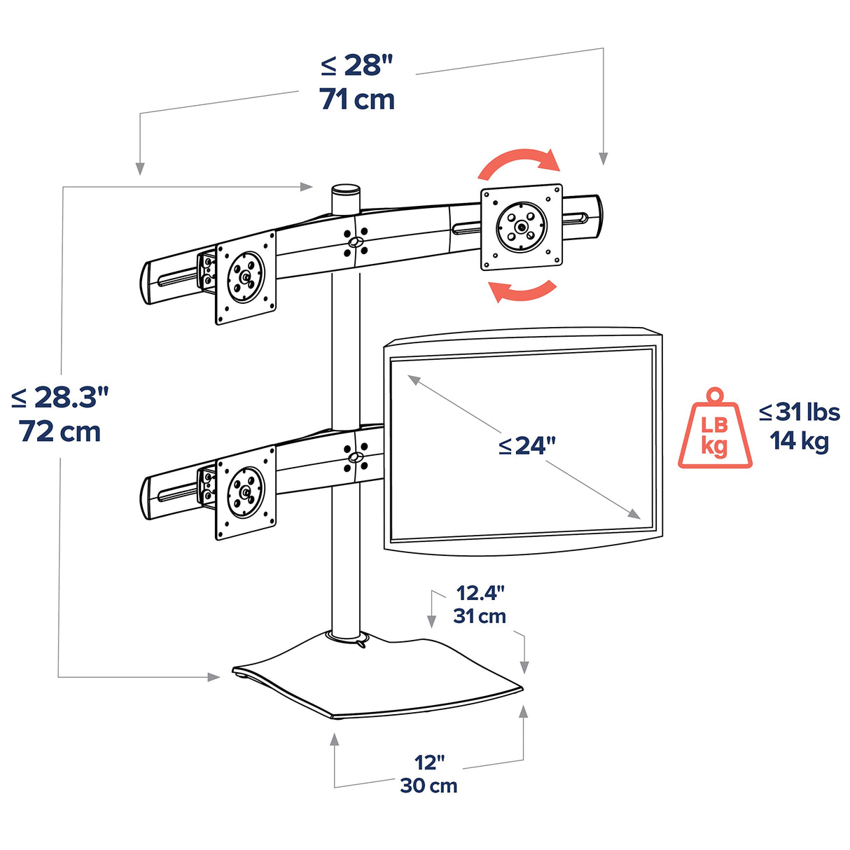 ERGOTRON Quad Monitor Stand ACCS