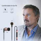 SoundMAGIC Auriculares In-Ear con micrófono, E80C Auriculares, Estéreo Auriculares con Cable para teléfonos Inteligentes, Conector Universal de 3,5 mm, cancelación de Ruido,Graves potentes,Dorado
