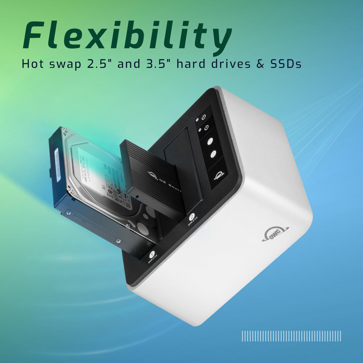 OWC Drive Dock USB-CD Solución de bahía de Unidad Dual, USB 3.1 Gen 2, para Mac y PC, (TCDRVDCK)