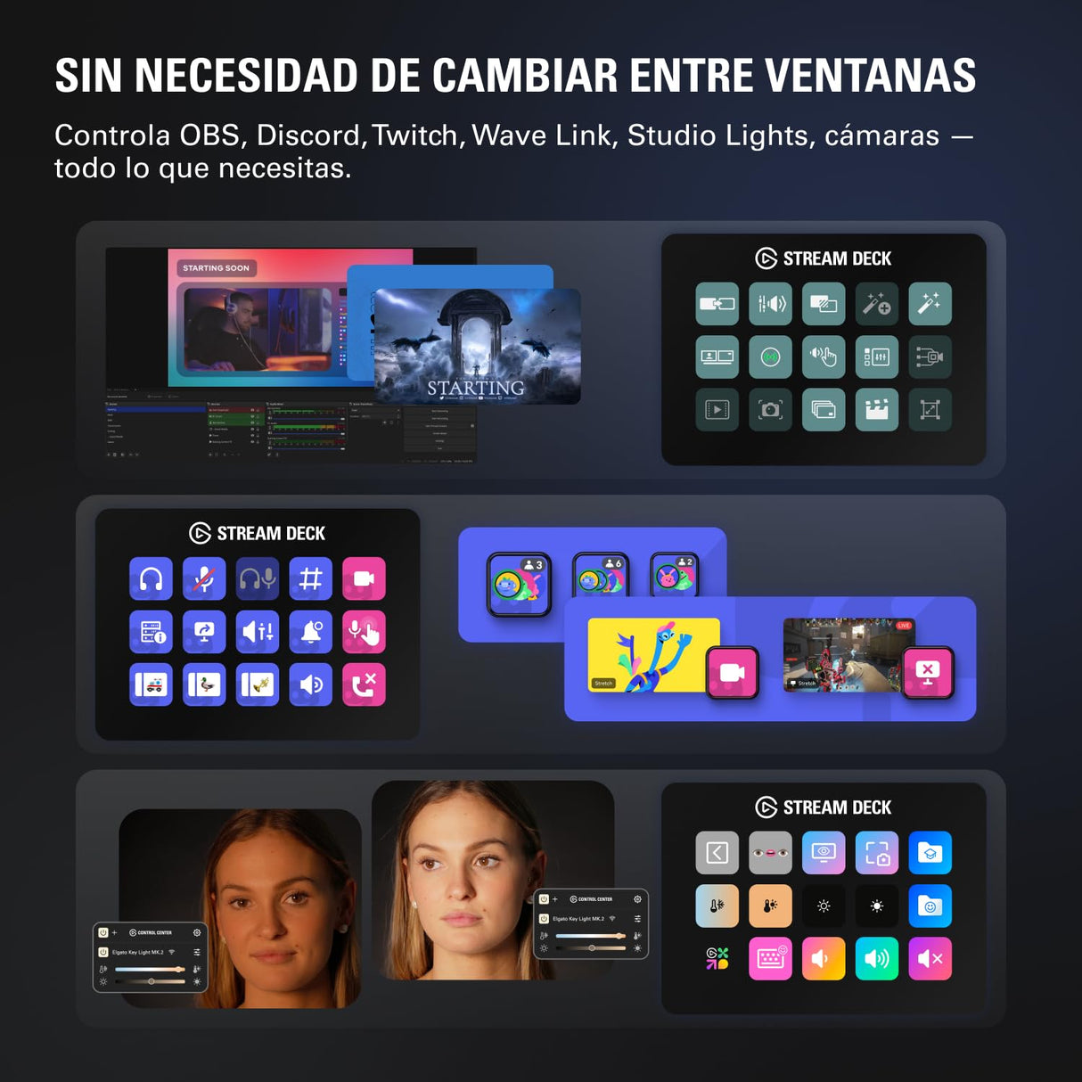 Elgato Stream Deck MK.2 – Controlador de estudio, 15 teclas macro, activa acciones en apps y software como OBS, Twitch, YouTube y otros, funciona en Mac y PC, Color Negro