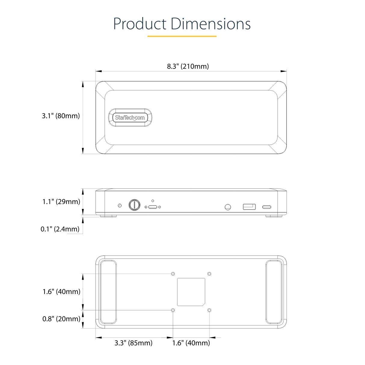 StarTech.com Docking Station USB-C 4K30 Triple /4K60 Doble - Modo Alt DP/DP/HDMI - Hub USB de 7 Puertos - PD 3.0 - GbE - Audio - K-Slots - Works With Chromebook - Replicador de Puertos (DK31C3MNCRUE)