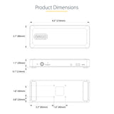 StarTech.com Docking Station USB-C 4K30 Triple /4K60 Doble - Modo Alt DP/DP/HDMI - Hub USB de 7 Puertos - PD 3.0 - GbE - Audio - K-Slots - Works With Chromebook - Replicador de Puertos (DK31C3MNCRUE)