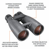 Bushnell Match Pro - Prismáticos de 15 x 56 Pulgadas, retícula MRAD de Disparo de precisión, Cristal Transparente, Bloqueo de Puente Mantiene Tus binoculares en la Misma posición exacta