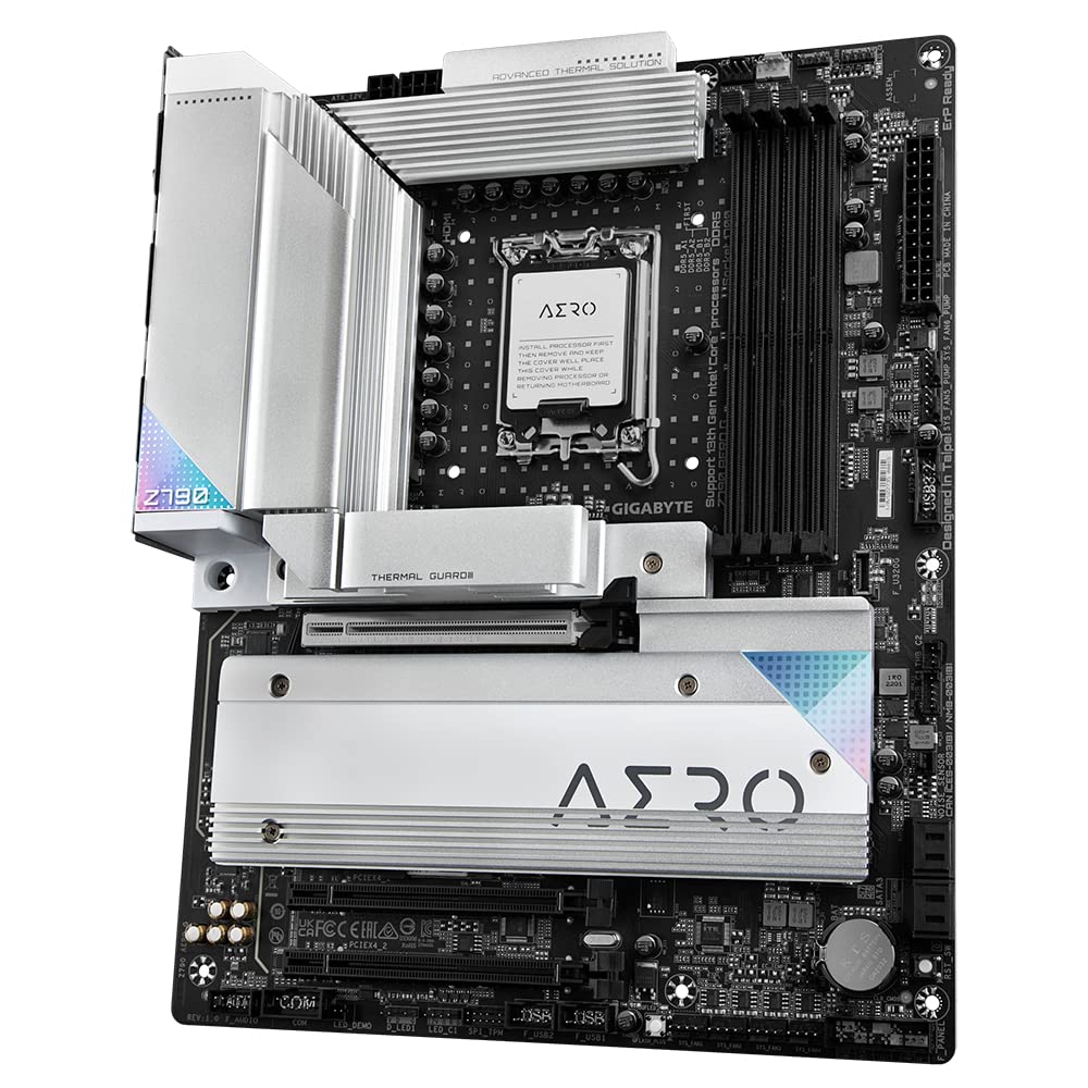 GIGABYTE Z790 Aero G Placa Base - Soporta CPUs Intel Core de 14ª generación, hasta 7600MHz DDR5 (OC), 1xPCIe 5.0+4xPCIe 4.0 M.2, Wi-Fi 6E, LAN de 2.5GbE, USB 3.2 Gen 2x2