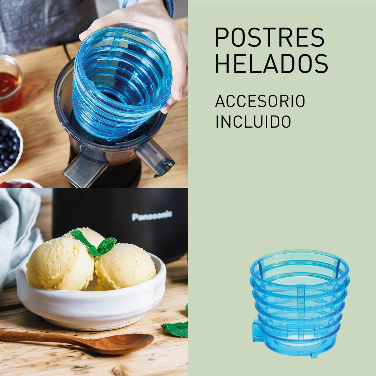 Panasonic Slow Juicer MJ-L501, Exprimidora eléctrico de frutas y verduras, 150 W, acero inoxidable y plástico, diseño elegante y delgado, accesorio para ingredientes congelados, negro