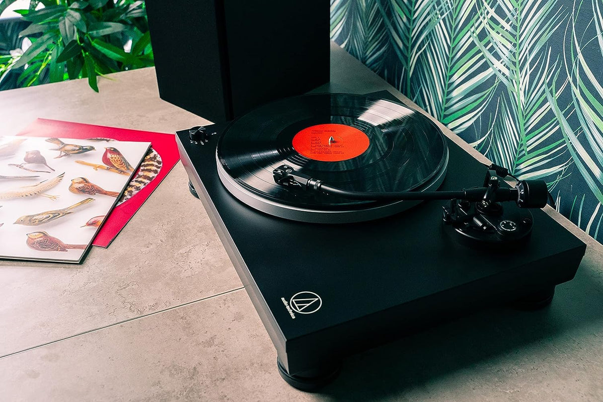 Audio-Technica LP5X Giradiscos Hi-Fi Manual de Tracción Directa con Brazo en Forma De J Negro