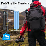 SIRUI AM-284 Profesional Carbono Fibra Travel Viaje tripode trípode Tripod para Camara cámara Reflex fotografia,Altura 7–117.5 cm,Carga Máxima 15 kg,4 Secciones de Patas, Bloqueo de Patas Giratorio