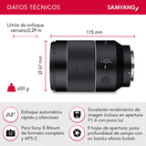 Samyang AF 85 mm F1.4 EF para Canon EF, Teleobjetivo ligero y compacto para tomas de retratos, con enfoque automático DSLM rápido, Para cámaras Canon SLR de fotograma completo y APS-C