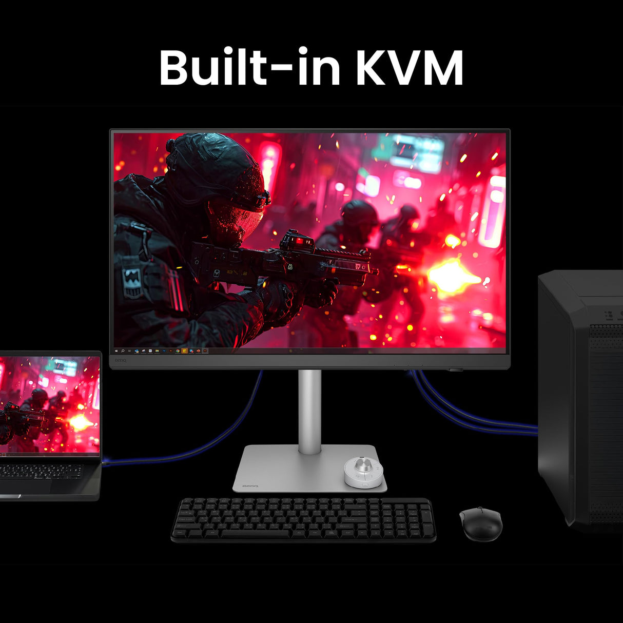 BenQ Creative Pro PD3226G 32” 4K UHD (3840x2160) 144Hz Monitor para diseñadores, IPS, 95% DCI-P3, 100% sRGB, Thunderbolt 4 90W, calibración Software, KVM, Daisy Chain, Panel Mate antirreflejos