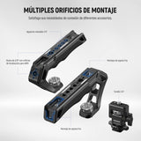 NEEWER Cámara Jaula Universal+Top Handle y Soporte Monitor Cold Shoe, Estabilizador Gimbal Cámara Tipo Arca, 2 Asas, 3/8" para ARRI, Rig Video Compatible con SmallRig Accesorios, CA016T+MA006