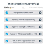 StarTech.com Caja Thunderbolt 3™ de 4 Bahías NVMe M.2 para SSD, con 1 Puerto de Vídeo DisplayPort y 2 Thunderbolt 3, 40gbps, con Fuente de Poder de 72W, Caja Externa para Disco Duro (M2E4BTB3)