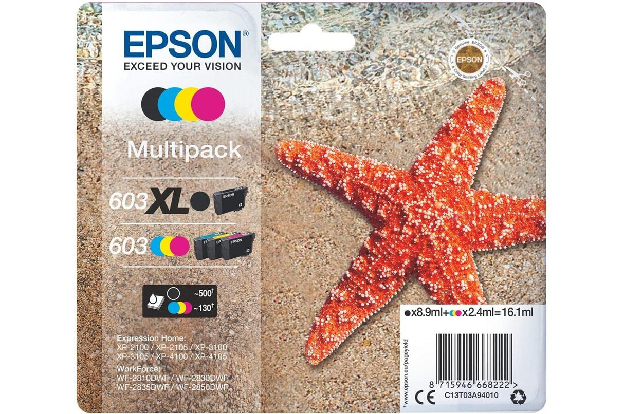 Epson - Cartuchos Multipack 3 Colores + Negro XL 603 Ink