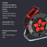 Brennenstuhl Carrete de cable profesional 300 KU 2200 (cable de 25 m en negro, fabricado en plástico especial, para uso en obras de construcción y uso permanente en exteriores, fabricado en Alemania)