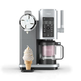 Ninja Swirl by CREAMi máquina de helados y máquina de yogurt helado con 2 tarrinas, 13 funciones, prepara helado, helado cremoso, gelato, sorbete, batido y más, opción de extras, Plata, NC701EU
