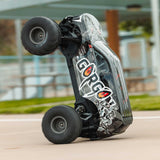 ARRMA 1/10 Gorgon 2WD RTR Monster Truck Mega 550 14T Motor Brush, Spektrum SLT2 2,4 GHz, Incluye batería NiMH de 3300 mAh y Cargador USB-C S120 - Gun Metal