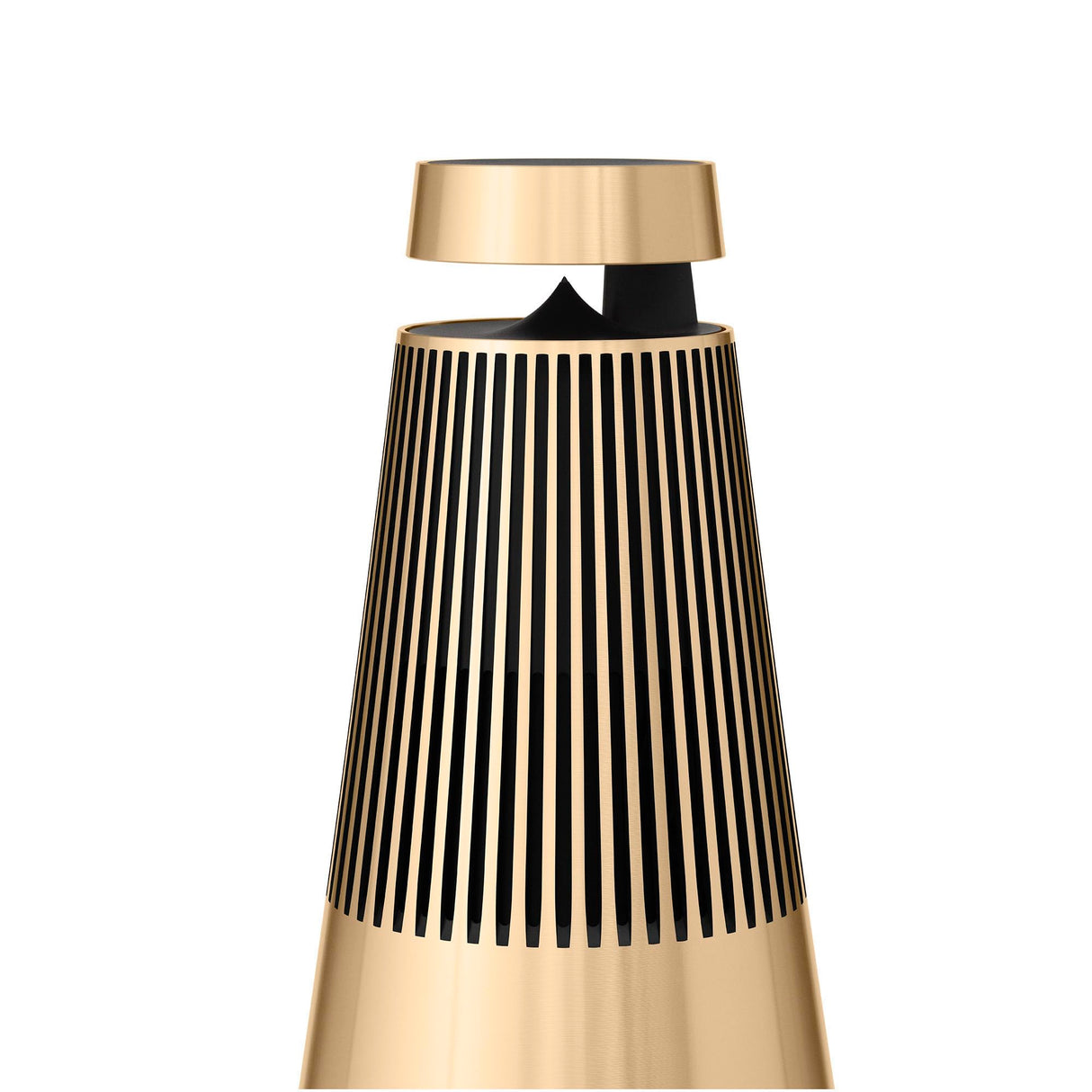 Bang & Olufsen Beosound 2 (3.ª Gen), Elegante y potente altavoz WiFi para el hogar con sonido envolvente de 360 grados, de pie o para estantería, Gold Tone
