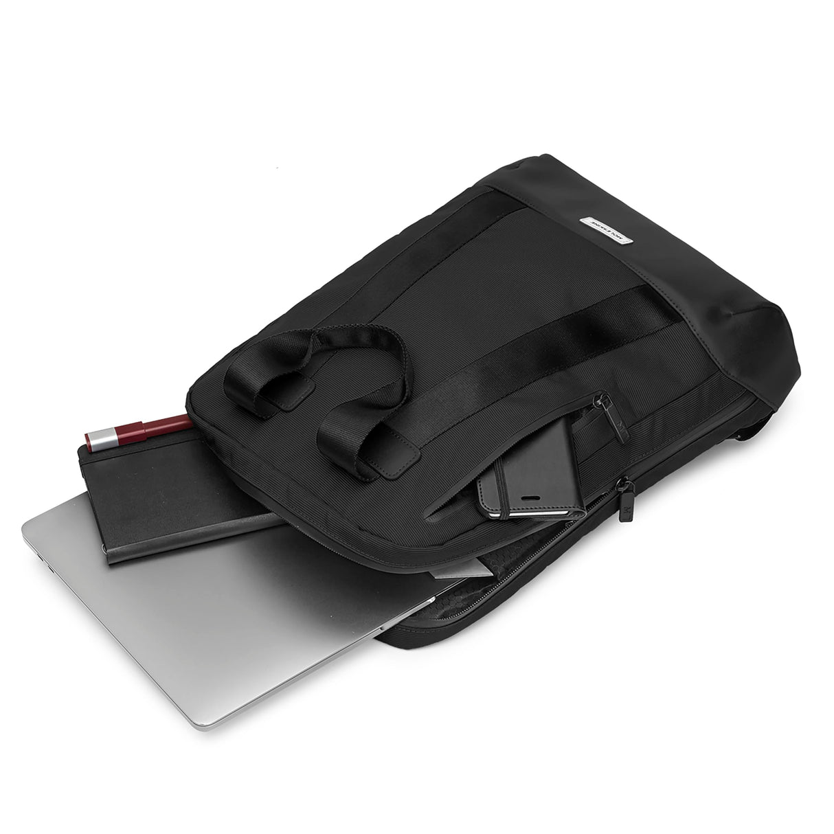 Moleskine Mochila Vertical Colección Metro, Bolso Porta Pc para Laptop, Notebook, iPad y Tablet hasta 15'', Dimensiones 31 x 42 x 10 cm, Color Negro