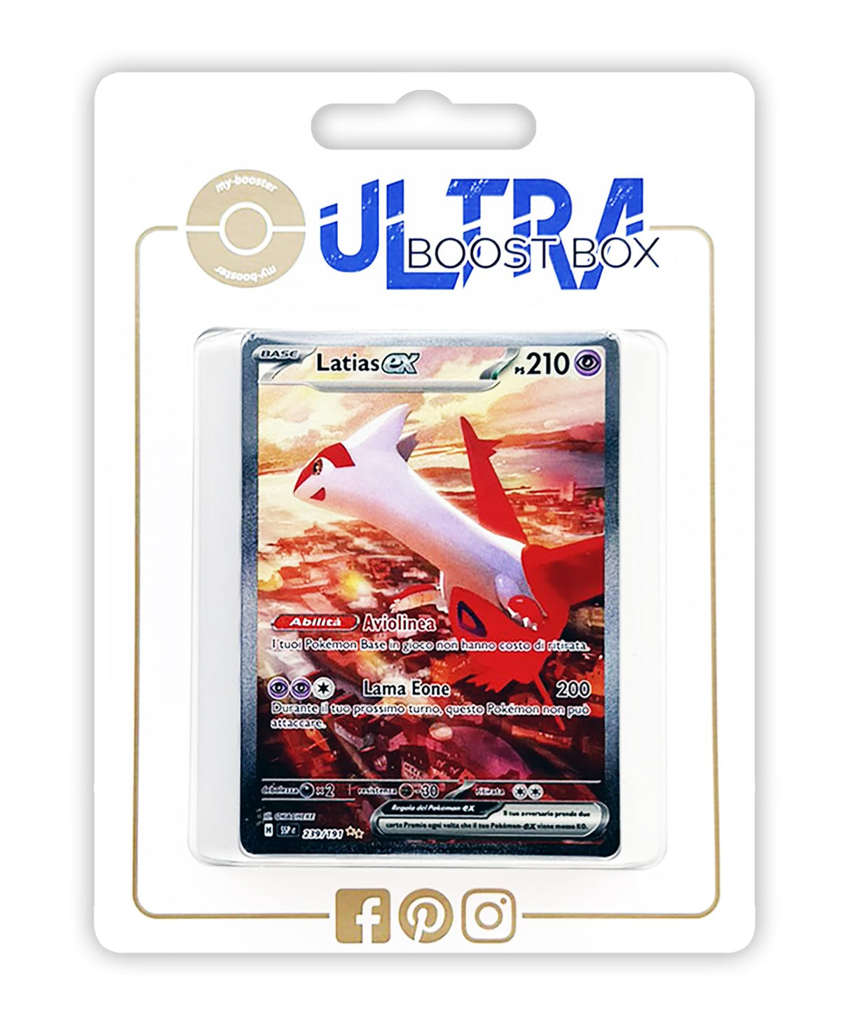 Latias ex 239/191 Alternativo Pokémon Gallery Secreta - Ultraboost X Scarlatto e Violetto 8 - Scintille Folgoranti