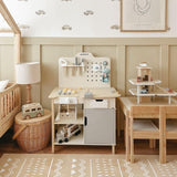 mamabrum Banco Trabajo Madera para Niños - Mesa Herramientas XXL con 74 Piezas, Taladro Eléctrico y Sierra Circular - Altura Ajustable 97-103cm - A Partir de 2 Años