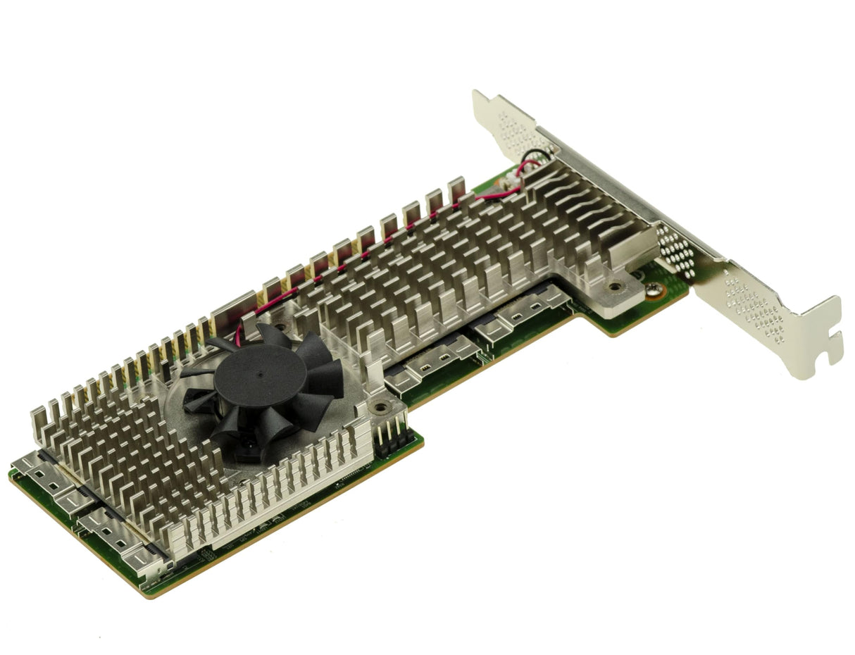 KALEA-INFORMATIQUE Tarjeta controladora Switch PCIe 4.0 con 4 Puertos SFF-8654 8i para controlar hasta 8 SSD NVMe M2 M3 U2 U3 o Placas PCIe añadidas, chipset Broadcom PEX88048.