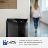 Fellowes Automax™ 550C - Destructora trituradora de Papel automática, Corte en partículas de 4x38mm (DIN P-4), destruye hasta 550 Hojas, hasta 10 usuarios en la Oficina, Papelera de 83L, destruye CD
