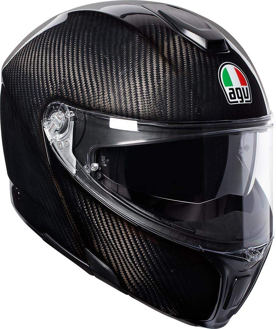 AGV Sportmodular Casco para Moto, Hombre, Glossy Carbon, 2XL